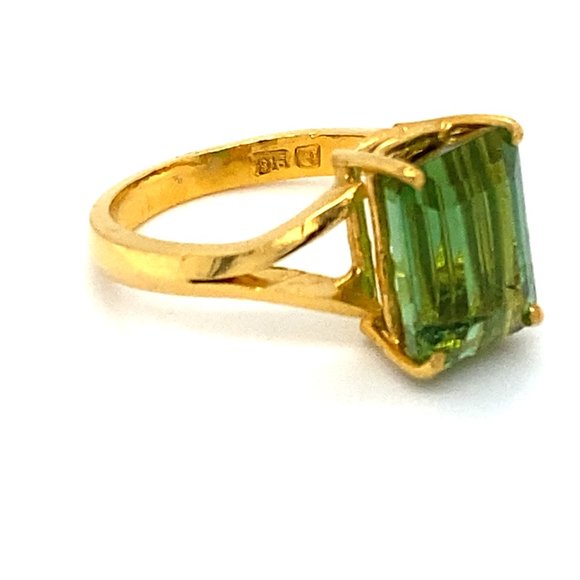 GIA Certified Tourmaline 5.15ct Solid 22K Gold Rng - Picture 3 of 8